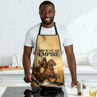 Sundiata Keita Apron with Kirina 1235 Battle Map, Horseback Warrior and Birth of an Empire Design - Wonder Print Shop