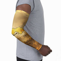Sundiata Keita Arm Sleeves with Kirina 1235 Battle Map, Horseback Warrior and Birth of an Empire Design - Wonder Print Shop