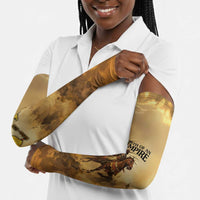 Sundiata Keita Arm Sleeves with Kirina 1235 Battle Map, Horseback Warrior and Birth of an Empire Design - Wonder Print Shop