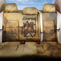 Sundiata Keita Back Car Seat Cover with Kirina 1235 Battle Map, Horseback Warrior and Birth of an Empire Design - Wonder Print Shop