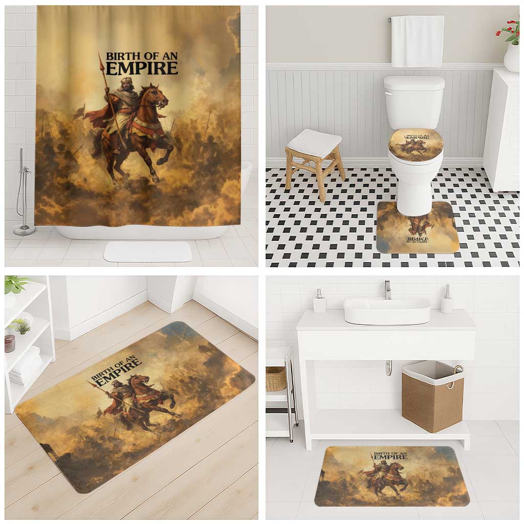 Sundiata Keita Bathroom Set with Kirina 1235 Battle Map, Horseback Warrior and Birth of an Empire Design - Wonder Print Shop