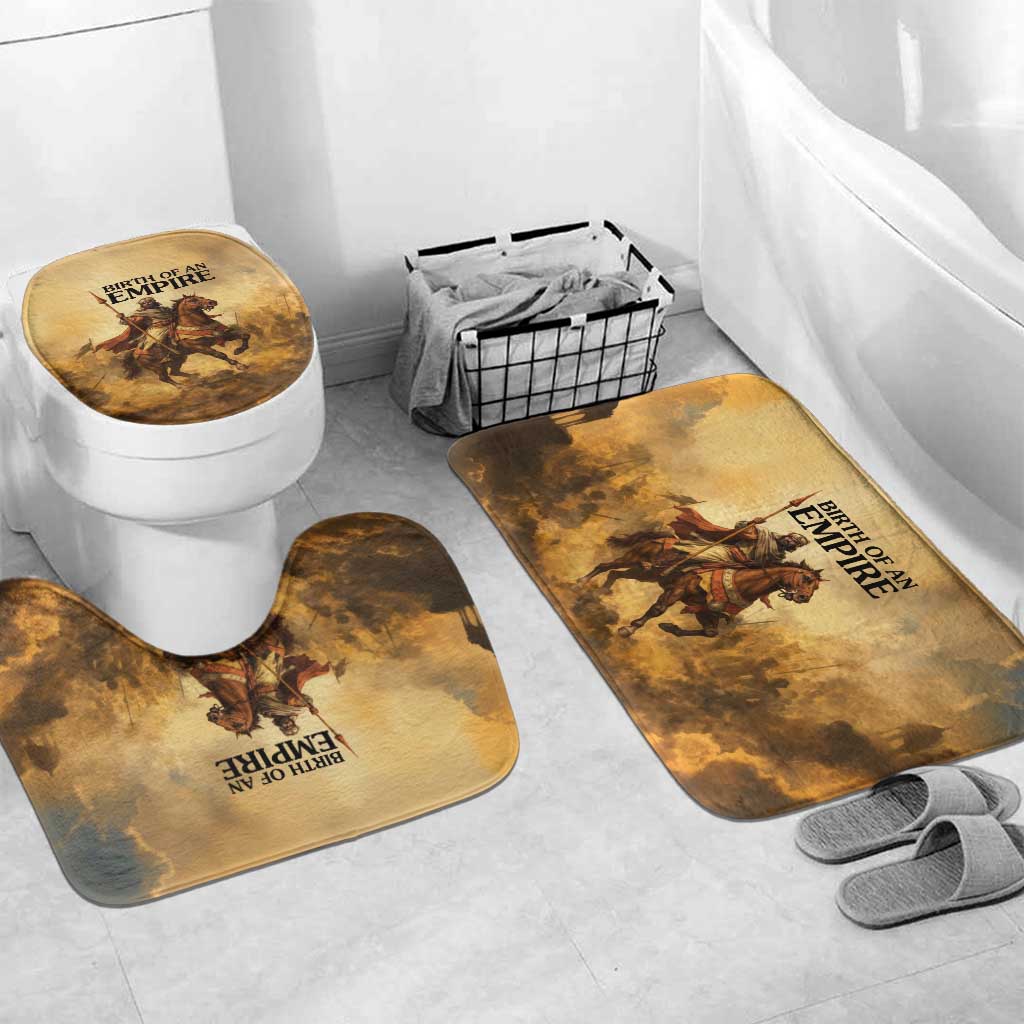 Sundiata Keita Bathroom Set with Kirina 1235 Battle Map, Horseback Warrior and Birth of an Empire Design - Wonder Print Shop