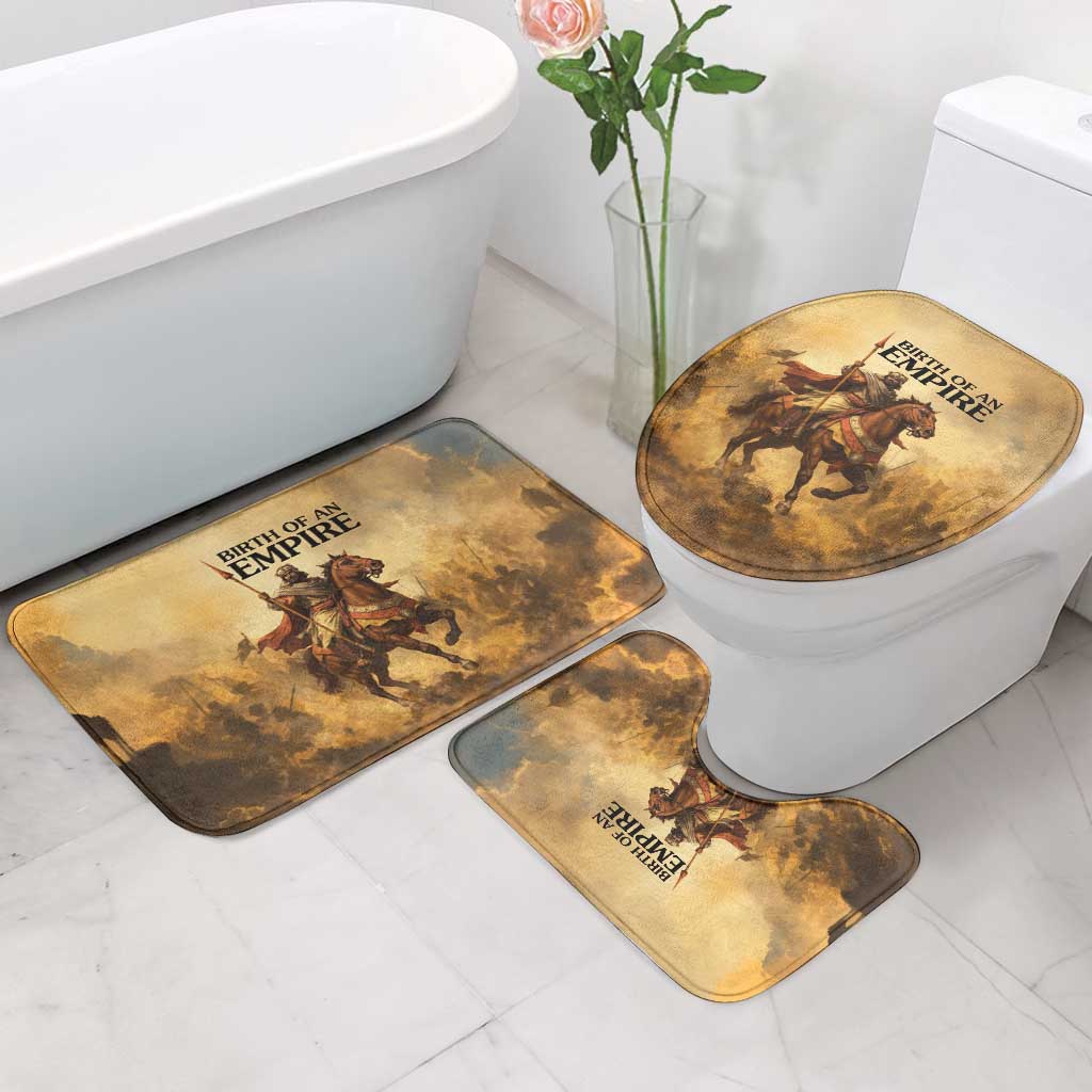 Sundiata Keita Bathroom Set with Kirina 1235 Battle Map, Horseback Warrior and Birth of an Empire Design - Wonder Print Shop