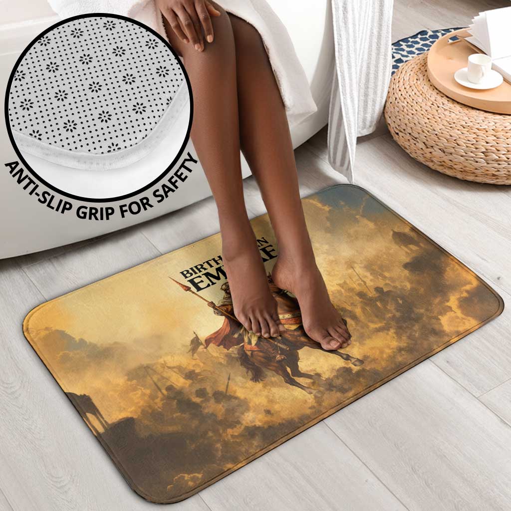 Sundiata Keita Bathroom Set with Kirina 1235 Battle Map, Horseback Warrior and Birth of an Empire Design - Wonder Print Shop