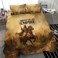Sundiata Keita Bedding Set with Kirina 1235 Battle Map, Horseback Warrior and Birth of an Empire Design - Wonder Print Shop