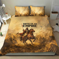 Sundiata Keita Bedding Set with Kirina 1235 Battle Map, Horseback Warrior and Birth of an Empire Design - Wonder Print Shop