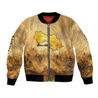 Sundiata Keita Bomber Jacket with Kirina 1235 Battle Map, Horseback Warrior and Birth of an Empire Design - Wonder Print Shop