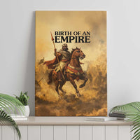 Sundiata Keita Canvas Wall Art with Kirina 1235 Battle Map, Horseback Warrior and Birth of an Empire Design - Wonder Print Shop