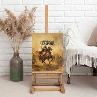 Sundiata Keita Canvas Wall Art with Kirina 1235 Battle Map, Horseback Warrior and Birth of an Empire Design - Wonder Print Shop