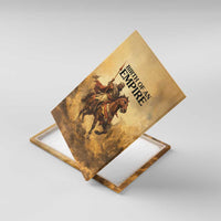 Sundiata Keita Canvas Wall Art with Kirina 1235 Battle Map, Horseback Warrior and Birth of an Empire Design - Wonder Print Shop