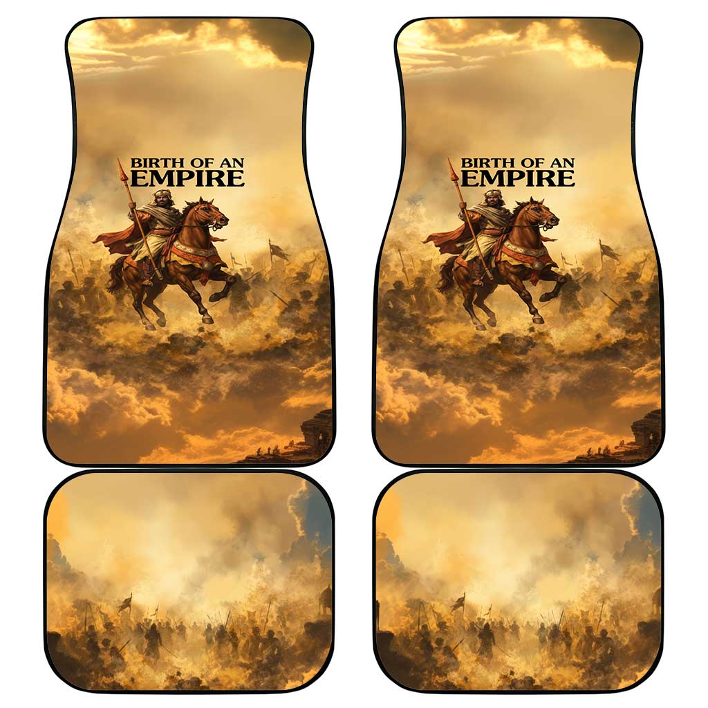 Sundiata Keita Car Mats with Kirina 1235 Battle Map, Horseback Warrior and Birth of an Empire Design - Wonder Print Shop