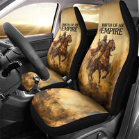 Sundiata Keita Car Seat Cover with Kirina 1235 Battle Map, Horseback Warrior and Birth of an Empire Design - Wonder Print Shop