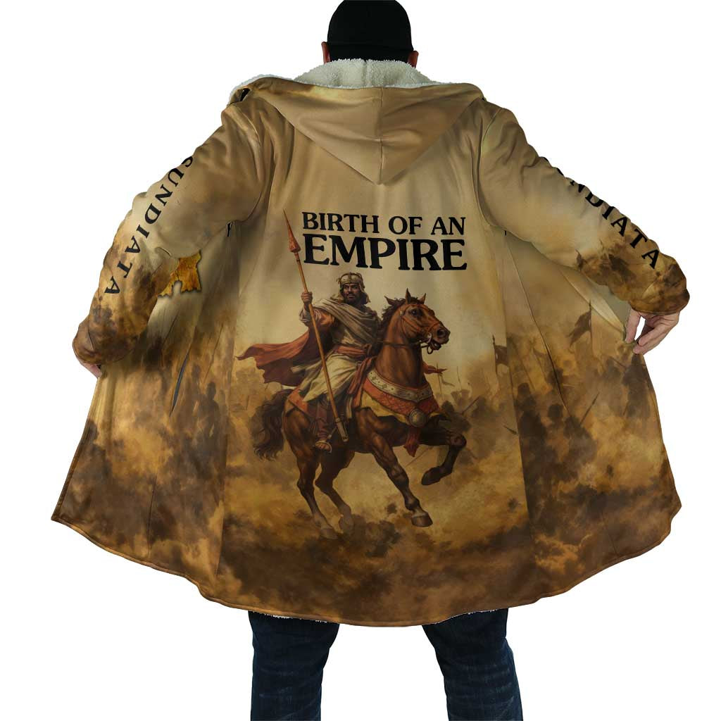 Sundiata Keita Cloak with Kirina 1235 Battle Map, Horseback Warrior and Birth of an Empire Design - Wonder Print Shop
