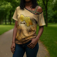 Sundiata Keita Cross Shoulder Shirt with Kirina 1235 Battle Map, Horseback Warrior and Birth of an Empire Design - Wonder Print Shop