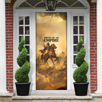 Sundiata Keita Door Cover with Kirina 1235 Battle Map, Horseback Warrior and Birth of an Empire Design - Wonder Print Shop