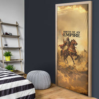 Sundiata Keita Door Cover with Kirina 1235 Battle Map, Horseback Warrior and Birth of an Empire Design - Wonder Print Shop