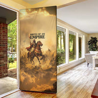Sundiata Keita Door Cover with Kirina 1235 Battle Map, Horseback Warrior and Birth of an Empire Design - Wonder Print Shop