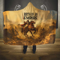Sundiata Keita Hooded Blanket with Kirina 1235 Battle Map, Horseback Warrior and Birth of an Empire Design - Wonder Print Shop