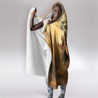 Sundiata Keita Hooded Blanket with Kirina 1235 Battle Map, Horseback Warrior and Birth of an Empire Design - Wonder Print Shop