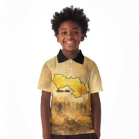Sundiata Keita Kid Polo Shirt with Kirina 1235 Battle Map, Horseback Warrior and Birth of an Empire Design - Wonder Print Shop