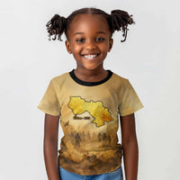 Sundiata Keita Kid T shirt with Kirina 1235 Battle Map, Horseback Warrior and Birth of an Empire Design - Wonder Print Shop