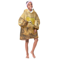 Sundiata Keita Kid Wearable Blanket Hoodie with Kirina 1235 Battle Map, Horseback Warrior and Birth of an Empire Design - Wonder Print Shop