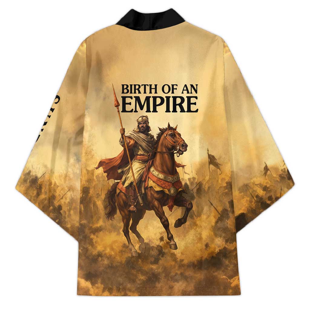 Sundiata Keita Kimono with Kirina 1235 Battle Map, Horseback Warrior and Birth of an Empire Design - Wonder Print Shop