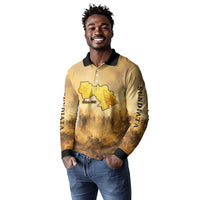 Sundiata Keita Long Sleeve Polo Shirt with Kirina 1235 Battle Map, Horseback Warrior and Birth of an Empire Design - Wonder Print Shop