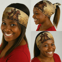 Sundiata Keita Neck Gaiter with Kirina 1235 Battle Map, Horseback Warrior and Birth of an Empire Design - Wonder Print Shop