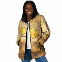 Sundiata Keita Padded Jacket with Kirina 1235 Battle Map, Horseback Warrior and Birth of an Empire Design - Wonder Print Shop