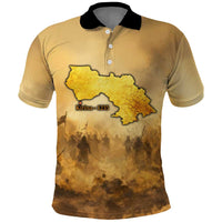 Sundiata Keita Polo Shirt with Kirina 1235 Battle Map, Horseback Warrior and Birth of an Empire Design - Wonder Print Shop