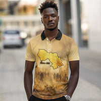 Sundiata Keita Polo Shirt with Kirina 1235 Battle Map, Horseback Warrior and Birth of an Empire Design - Wonder Print Shop