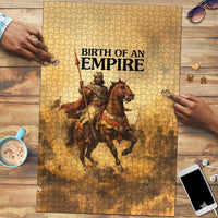 Sundiata Keita Puzzle with Kirina 1235 Battle Map, Horseback Warrior and Birth of an Empire Design - Wonder Print Shop
