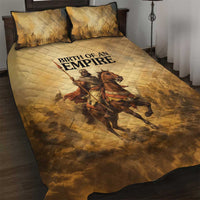 Sundiata Keita Quilt Bed Set with Kirina 1235 Battle Map, Horseback Warrior and Birth of an Empire Design - Wonder Print Shop