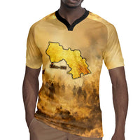 Sundiata Keita Rugby Jersey with Kirina 1235 Battle Map, Horseback Warrior and Birth of an Empire Design - Wonder Print Shop