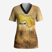 Sundiata Keita Scrub Top with Kirina 1235 Battle Map, Horseback Warrior and Birth of an Empire Design - Wonder Print Shop
