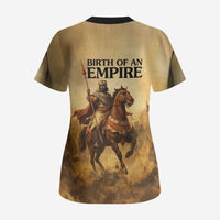 Sundiata Keita Scrub Top with Kirina 1235 Battle Map, Horseback Warrior and Birth of an Empire Design - Wonder Print Shop