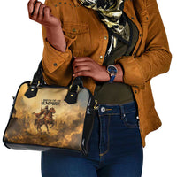 Sundiata Keita Shoulder Handbag with Kirina 1235 Battle Map, Horseback Warrior and Birth of an Empire Design - Wonder Print Shop