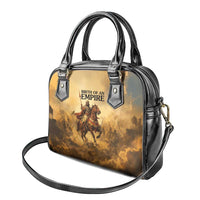 Sundiata Keita Shoulder Handbag with Kirina 1235 Battle Map, Horseback Warrior and Birth of an Empire Design - Wonder Print Shop