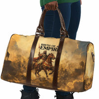 Sundiata Keita Travel Bag with Kirina 1235 Battle Map, Horseback Warrior and Birth of an Empire Design - Wonder Print Shop