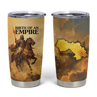 Sundiata Keita Tumbler Cup with Kirina 1235 Battle Map, Horseback Warrior and Birth of an Empire Design - Wonder Print Shop