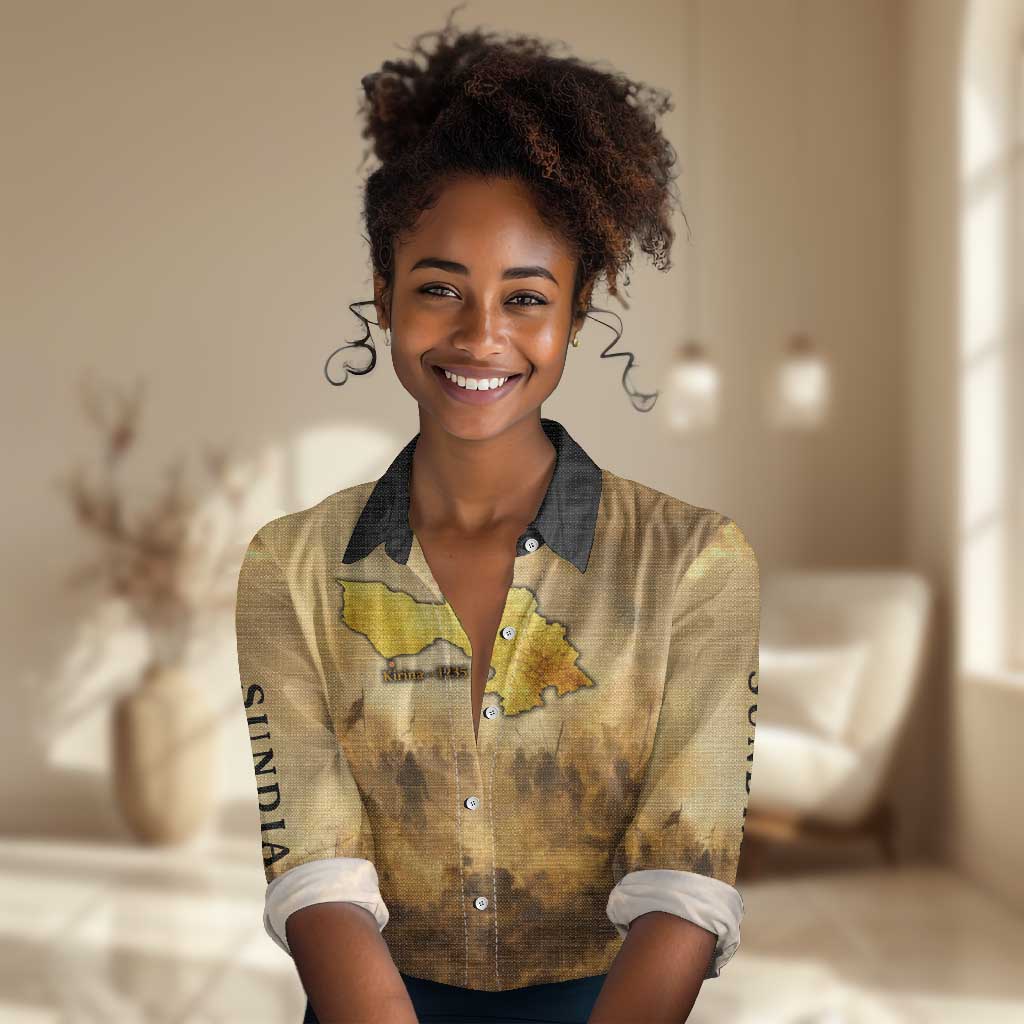 Sundiata Keita Women Casual Shirt with Kirina 1235 Battle Map, Horseback Warrior and Birth of an Empire Design - Wonder Print Shop