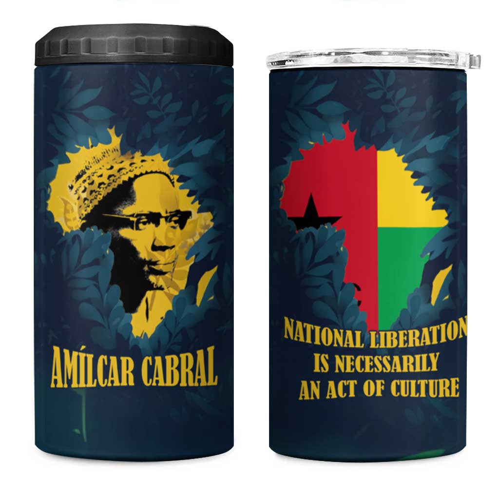 Amilcar Cabral 4 in 1 Can Cooler Tumbler Guinea-Bissau African National Liberation Leader - Cultural Resistance Tribute - Wonder Print Shop