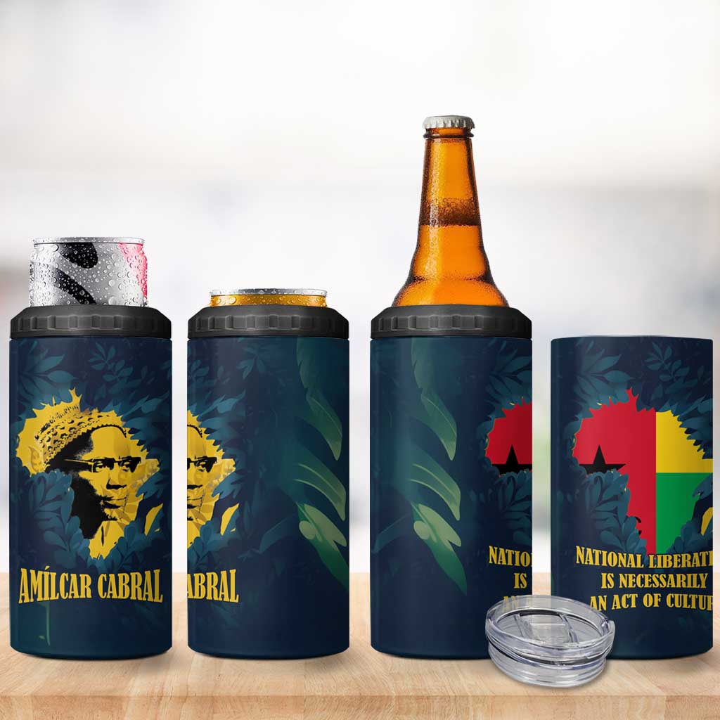 Amilcar Cabral 4 in 1 Can Cooler Tumbler Guinea-Bissau African National Liberation Leader - Cultural Resistance Tribute - Wonder Print Shop