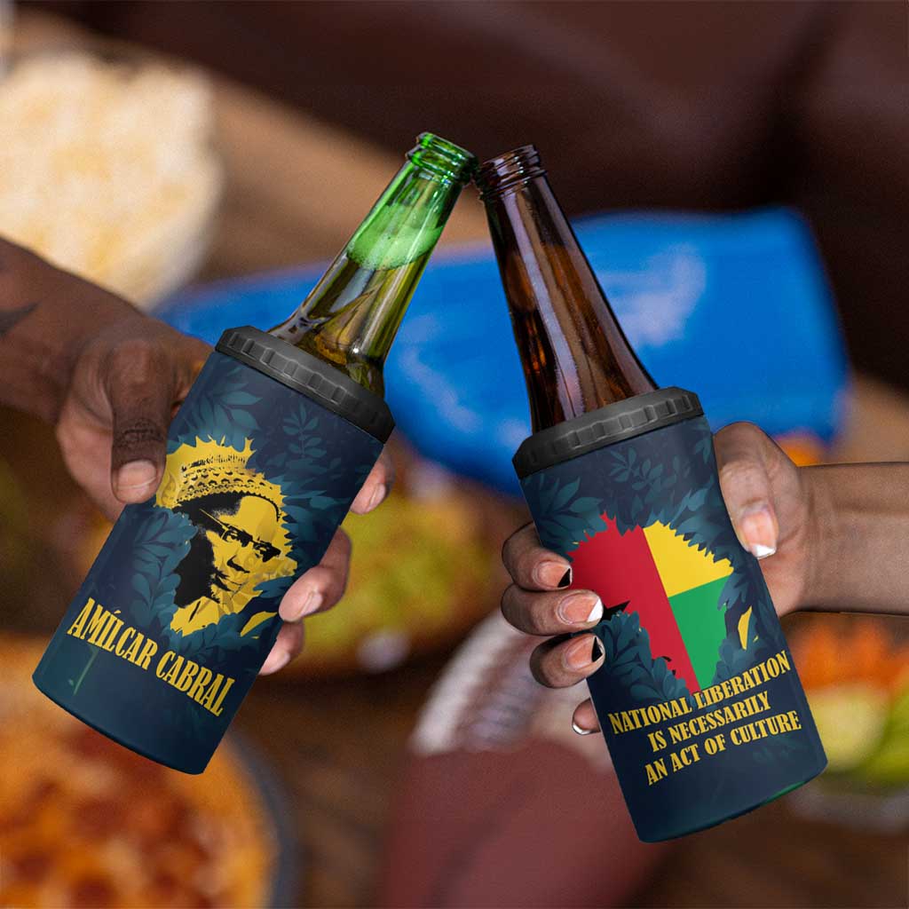 Amilcar Cabral 4 in 1 Can Cooler Tumbler Guinea-Bissau African National Liberation Leader - Cultural Resistance Tribute - Wonder Print Shop