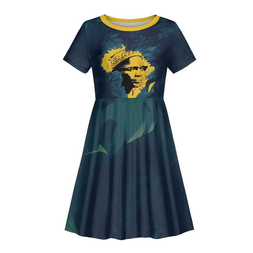 Amilcar Cabral Kid Short Sleeve Dress Guinea-Bissau African National Liberation Leader - Cultural Resistance Tribute - Wonder Print Shop