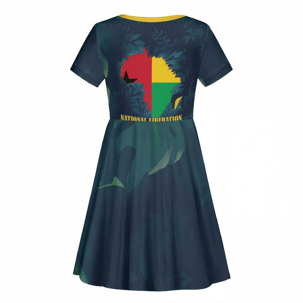 Amilcar Cabral Kid Short Sleeve Dress Guinea-Bissau African National Liberation Leader - Cultural Resistance Tribute - Wonder Print Shop