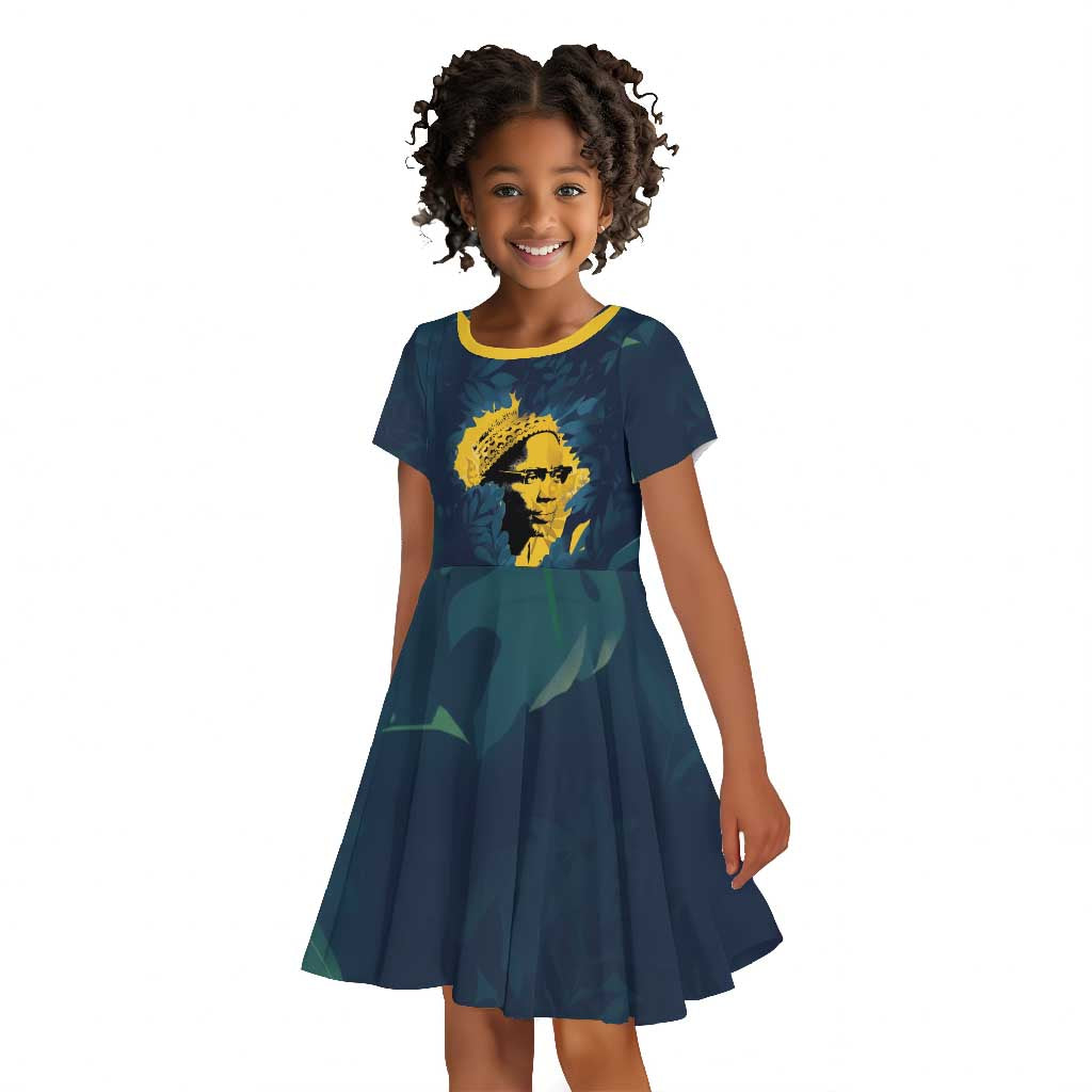 Amilcar Cabral Kid Short Sleeve Dress Guinea-Bissau African National Liberation Leader - Cultural Resistance Tribute - Wonder Print Shop