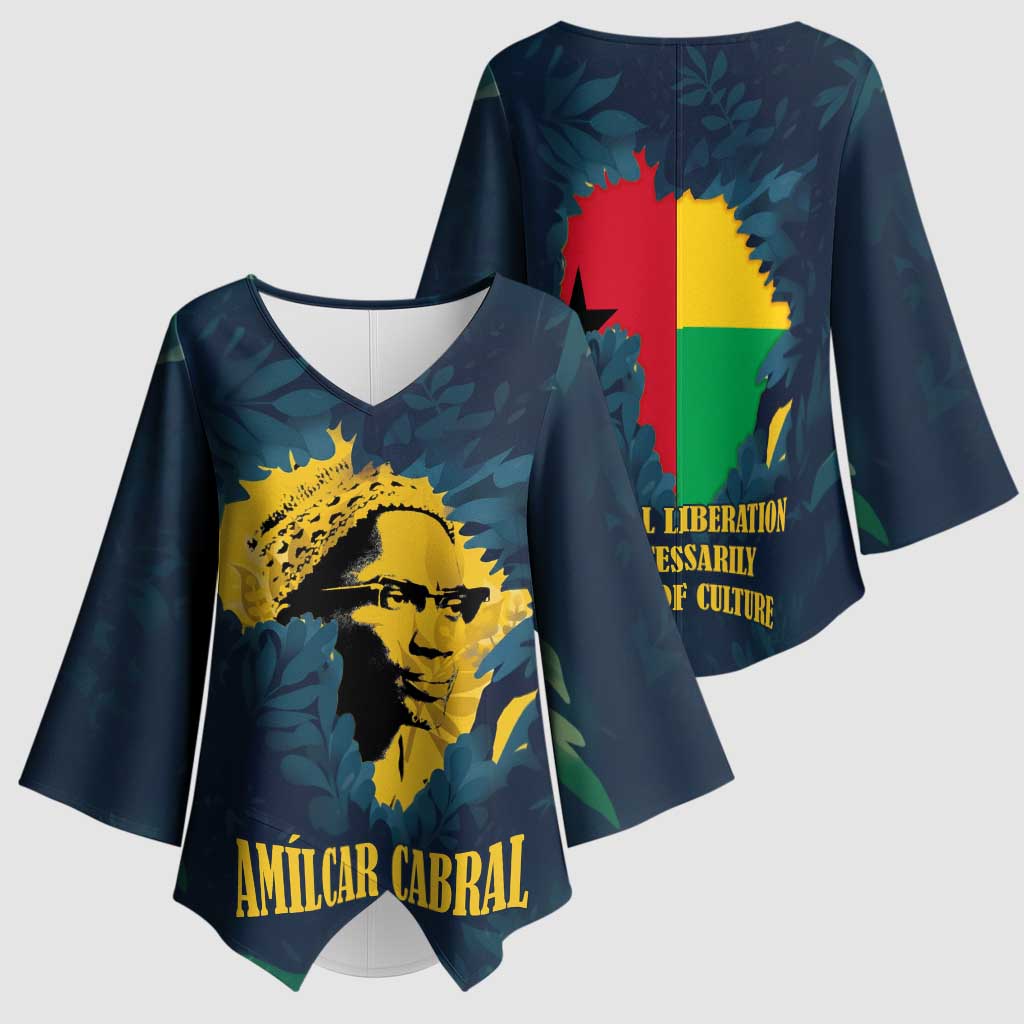 Amilcar Cabral Kimono Sleeve Blouse Guinea-Bissau African National Liberation Leader - Cultural Resistance Tribute - Wonder Print Shop
