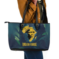 Amilcar Cabral Leather Tote Bag Guinea-Bissau African National Liberation Leader - Cultural Resistance Tribute - Wonder Print Shop